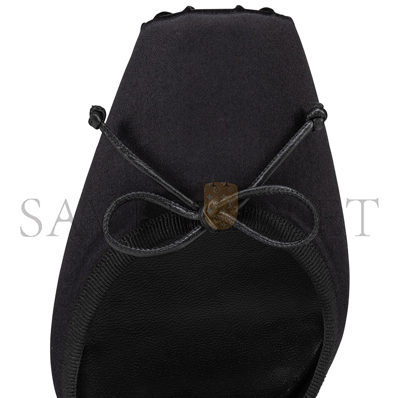 CHRISTIAN LOUBOUTIN CASSIA LACE UP100 MM STRAPPY PUMPS CREPE SATIN BLACK WOMEN 1250498B439